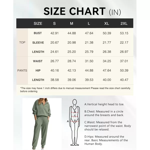 BTFBM Womens 2 Piece Tracksuit Fall Outfits 2024 Long Sleeve Half Zip Sweatshirt Sweatpants Lounge Set SweatsuitsSolid Fruit Green