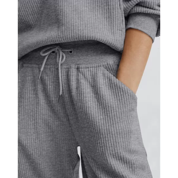 BTFBM Womens 2 Piece Tracksuit Fall Outfits 2024 Long Sleeve Half Zip Sweatshirt Sweatpants Lounge Set SweatsuitsSolid Grey
