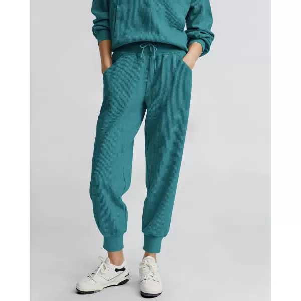 BTFBM Womens 2 Piece Tracksuit Fall Outfits 2024 Long Sleeve Half Zip Sweatshirt Sweatpants Lounge Set SweatsuitsSolid Lake Blue