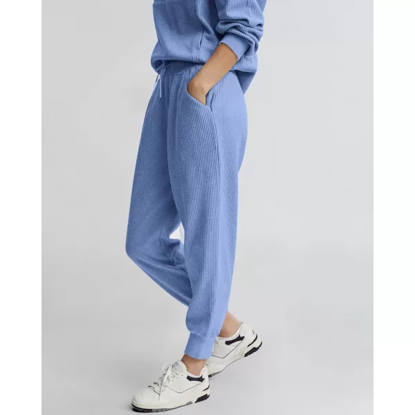 BTFBM Womens 2 Piece Tracksuit Fall Outfits 2024 Long Sleeve Half Zip Sweatshirt Sweatpants Lounge Set SweatsuitsSolid Light Blue