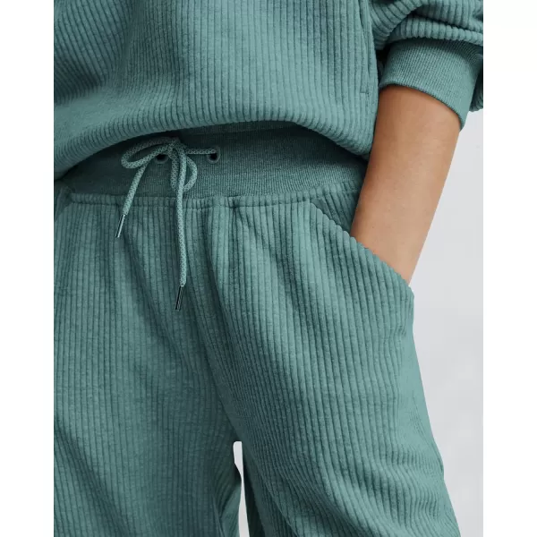 BTFBM Womens 2 Piece Tracksuit Fall Outfits 2024 Long Sleeve Half Zip Sweatshirt Sweatpants Lounge Set SweatsuitsSolid Light Green