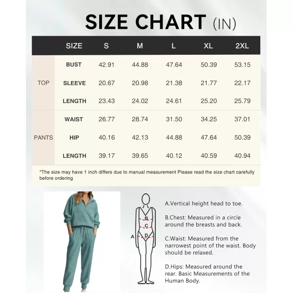 BTFBM Womens 2 Piece Tracksuit Fall Outfits 2024 Long Sleeve Half Zip Sweatshirt Sweatpants Lounge Set SweatsuitsSolid Light Green