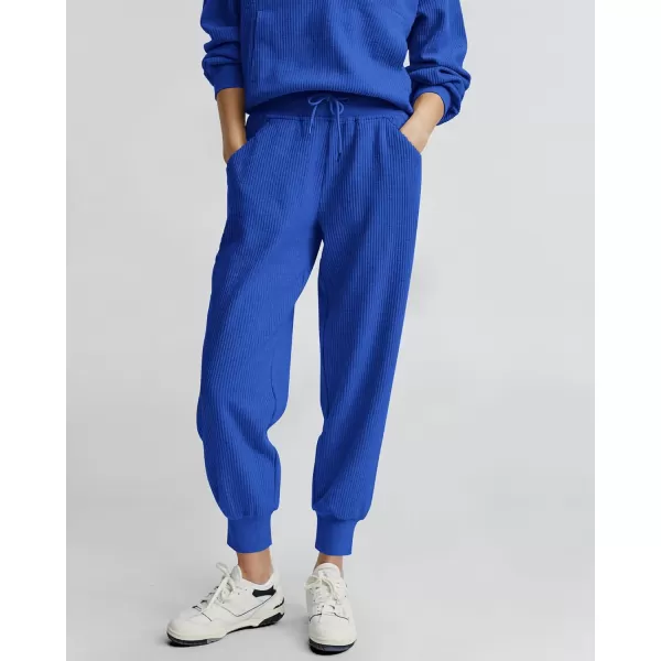 BTFBM Womens 2 Piece Tracksuit Fall Outfits 2024 Long Sleeve Half Zip Sweatshirt Sweatpants Lounge Set SweatsuitsSolid Royal Blue