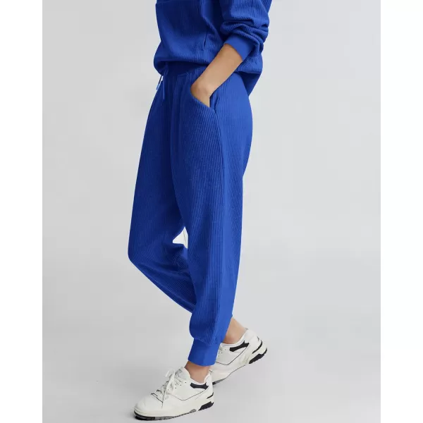 BTFBM Womens 2 Piece Tracksuit Fall Outfits 2024 Long Sleeve Half Zip Sweatshirt Sweatpants Lounge Set SweatsuitsSolid Royal Blue
