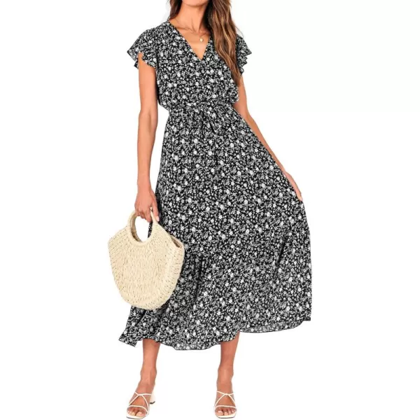 Floral White Black