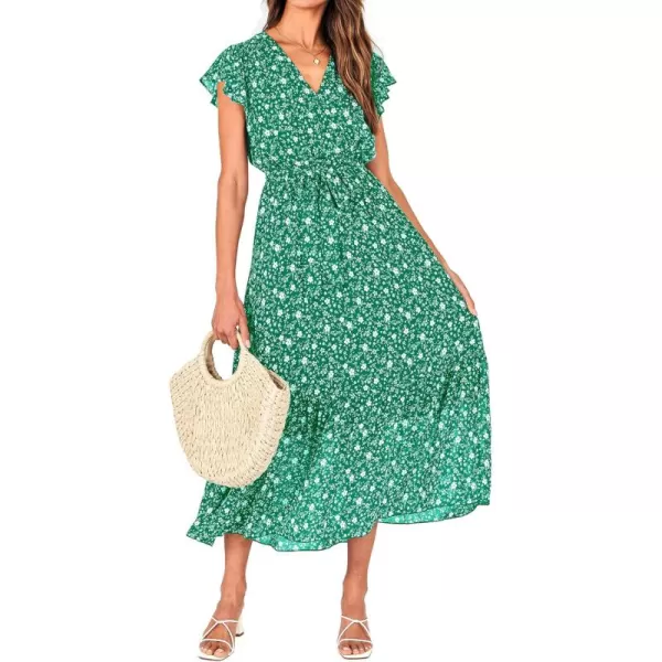 Floral White Green