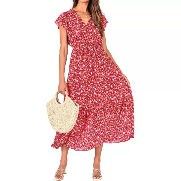 Floral White Red