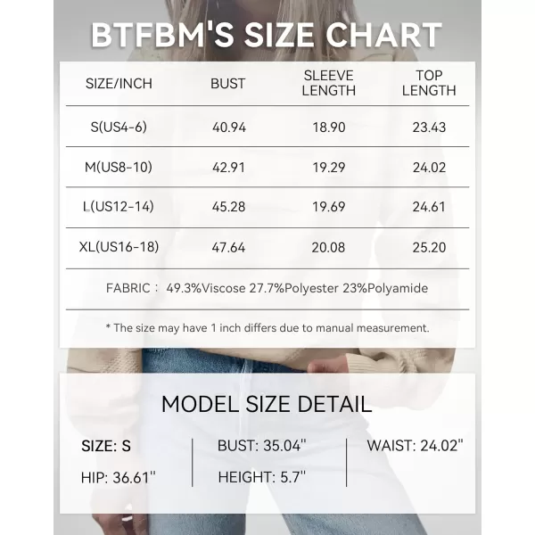 BTFBM Casual Women 2024 Fall Sweater Long Sleeve Ribbed Knit Pullover Loose Solid Crewneck Jumper TopsSolid Apricot