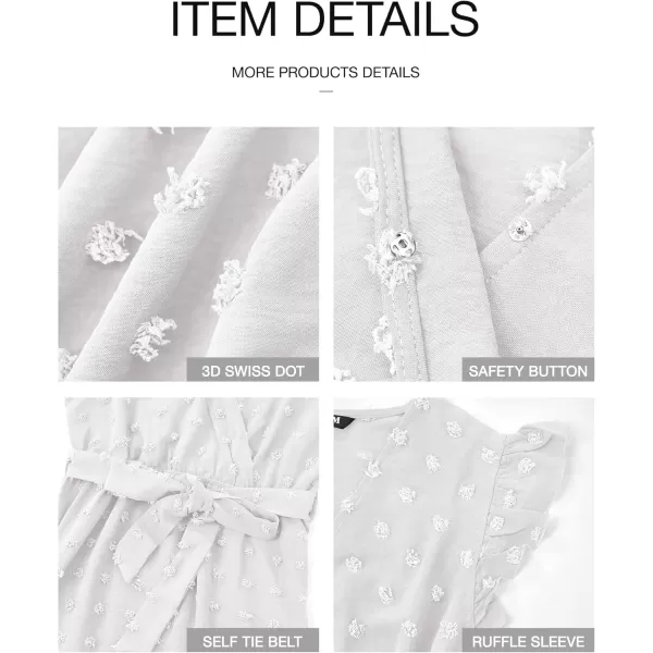 BTFBM Women 2024 Summer V Neck Dress Cap Sleeve Swiss Dot Boho Ruffle Slit Beach Cocktail Party Flowy Long Maxi DressesSwiss Dot White