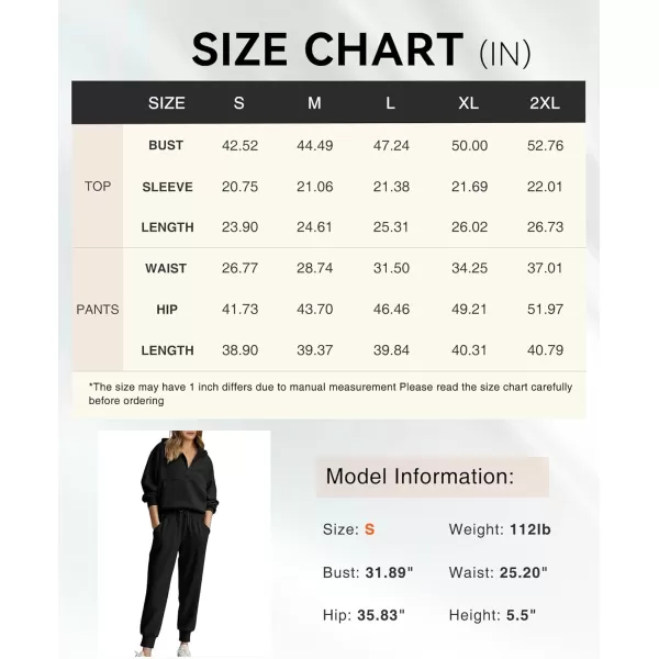 BTFBM Womens Two Piece Tracksuit Fall Long Sleeve Zip Up Hoodie Sweatshirt Long Pants Drawstring Outfits Jogger SetsSolid Black