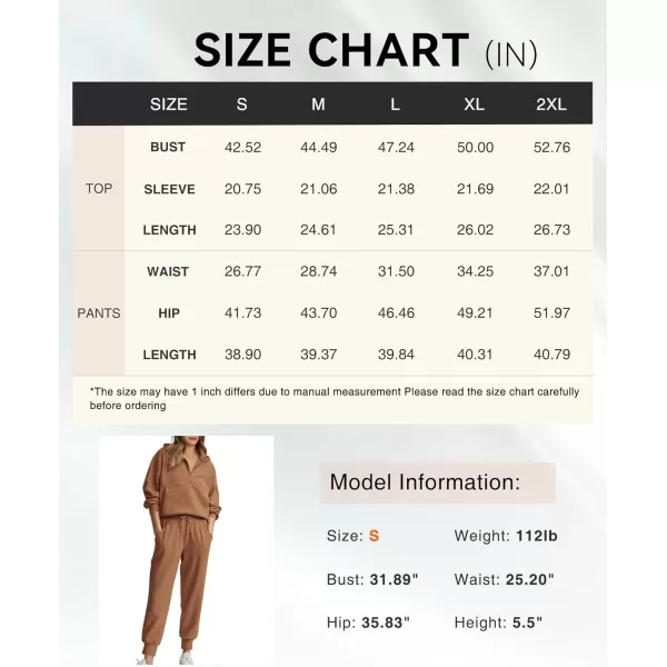 BTFBM Womens Two Piece Tracksuit Fall Long Sleeve Zip Up Hoodie Sweatshirt Long Pants Drawstring Outfits Jogger SetsSolid Dark Khaki