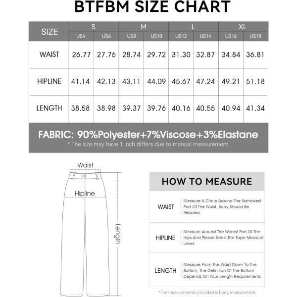 BTFBM Wide Leg Pants for Women Dressy Elastic High Waisted Business Casual Outfits Striped Office Work Palazzo TrousersNavy
