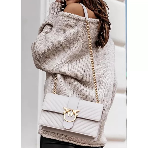imageBTFBM Women Casual Long Sleeve Fall Sweaters Crew Neck Solid Color Soft Ribbed Knitted Oversized Pullover Loose Fit JumperSolid Apricot
