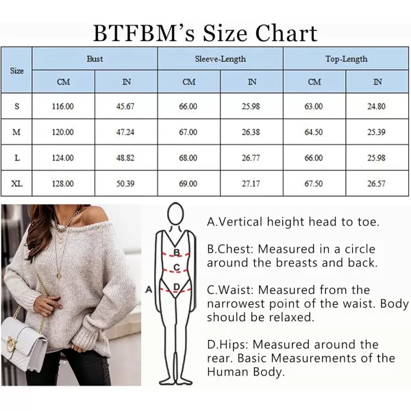 imageBTFBM Women Casual Long Sleeve Fall Sweaters Crew Neck Solid Color Soft Ribbed Knitted Oversized Pullover Loose Fit JumperSolid Apricot