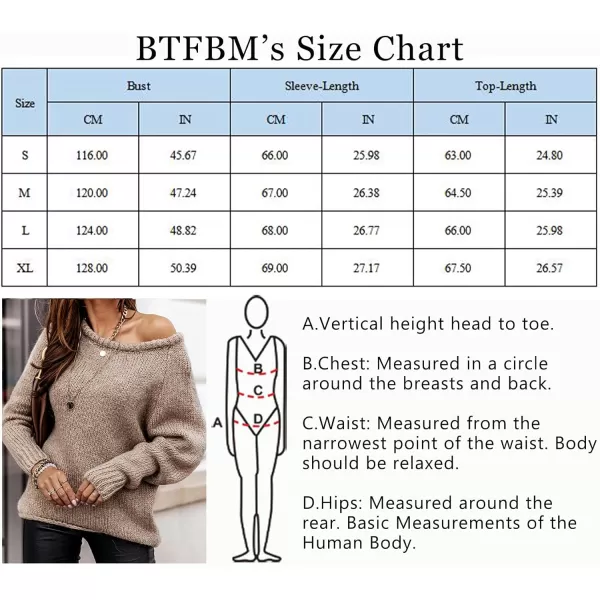 imageBTFBM Women Casual Long Sleeve Fall Sweaters Crew Neck Solid Color Soft Ribbed Knitted Oversized Pullover Loose Fit JumperSolid Khaki