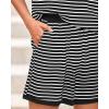 imageBTFBM Womens Striped Knit Sets 2 Piece Outfits 2025 Summer Short Sleeve Tops Elastic Waist Shorts Lounge Sets PocketsBlack White