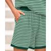 imageBTFBM Womens Striped Knit Sets 2 Piece Outfits 2025 Summer Short Sleeve Tops Elastic Waist Shorts Lounge Sets PocketsLight Green