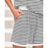imageBTFBM Womens Striped Knit Sets 2 Piece Outfits 2025 Summer Short Sleeve Tops Elastic Waist Shorts Lounge Sets PocketsWhite Black