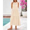 imageBTFBM Summer Halter Dresses for Women 2025 Casual Spring Hollow Out Sleeveless Boho Sundresses Beach Vacation Maxi DressApricot