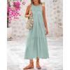 imageBTFBM Summer Halter Dresses for Women 2025 Casual Spring Hollow Out Sleeveless Boho Sundresses Beach Vacation Maxi DressMint Green