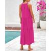 imageBTFBM Summer Halter Dresses for Women 2025 Casual Spring Hollow Out Sleeveless Boho Sundresses Beach Vacation Maxi DressRose Red