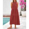 imageBTFBM Summer Halter Dresses for Women 2025 Casual Spring Hollow Out Sleeveless Boho Sundresses Beach Vacation Maxi DressRust Red