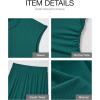 imageBTFBM Women Two Piece Skirt Set Casual Ribbed Knit Crew Neck Short Sleeve Cropped Top Elastic Waist Swing Midi SkirtsSolid Lake Green