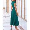 imageBTFBM Women Two Piece Skirt Set Casual Ribbed Knit Crew Neck Short Sleeve Cropped Top Elastic Waist Swing Midi SkirtsSolid Lake Green