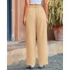 imageBTFBM Striped Wide Leg Pants for Women Dressy Elastic High Waisted Business Casual Outfits Office Work Palazzo TrousersBeige