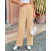 imageBTFBM Striped Wide Leg Pants for Women Dressy Elastic High Waisted Business Casual Outfits Office Work Palazzo TrousersBeige