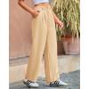 imageBTFBM Striped Wide Leg Pants for Women Dressy Elastic High Waisted Business Casual Outfits Office Work Palazzo TrousersBeige