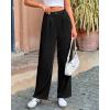 imageBTFBM Striped Wide Leg Pants for Women Dressy Elastic High Waisted Business Casual Outfits Office Work Palazzo TrousersBlack