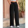 imageBTFBM Striped Wide Leg Pants for Women Dressy Elastic High Waisted Business Casual Outfits Office Work Palazzo TrousersBlack