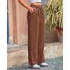imageBTFBM Striped Wide Leg Pants for Women Dressy Elastic High Waisted Business Casual Outfits Office Work Palazzo TrousersBrown