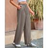 imageBTFBM Striped Wide Leg Pants for Women Dressy Elastic High Waisted Business Casual Outfits Office Work Palazzo TrousersGrey