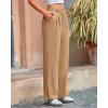 imageBTFBM Striped Wide Leg Pants for Women Dressy Elastic High Waisted Business Casual Outfits Office Work Palazzo TrousersKhaki