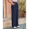 imageBTFBM Striped Wide Leg Pants for Women Dressy Elastic High Waisted Business Casual Outfits Office Work Palazzo TrousersNavy