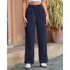 imageBTFBM Striped Wide Leg Pants for Women Dressy Elastic High Waisted Business Casual Outfits Office Work Palazzo TrousersNavy