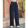 imageBTFBM Striped Wide Leg Pants for Women Dressy Elastic High Waisted Business Casual Outfits Office Work Palazzo TrousersNavy