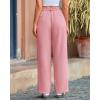imageBTFBM Striped Wide Leg Pants for Women Dressy Elastic High Waisted Business Casual Outfits Office Work Palazzo TrousersPink