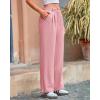 imageBTFBM Striped Wide Leg Pants for Women Dressy Elastic High Waisted Business Casual Outfits Office Work Palazzo TrousersPink