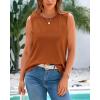 imageBTFBM Womens Sleeveless Sweater Vest 2025 Summer Crew Neck Ribbed Knit Lightweight Pullover Casual Loose Fit Tank TopsCaramel