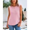 imageBTFBM Womens Sleeveless Sweater Vest 2025 Summer Crew Neck Ribbed Knit Lightweight Pullover Casual Loose Fit Tank TopsPink