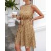 imageBTFBM Women 2025 Halter Neck Summer Dresses Casual Sleeveless Floral Polka Dot Print Ruffle Mini Boho Beach Sun DressFloral Print Yellow