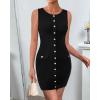 imageBTFBM Womens Sleeveless Bodycon Dress Summer Crewneck Business Work Mini Knit Trendy Tight Fitted Going Out DressesBlack