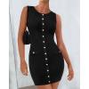 imageBTFBM Womens Sleeveless Bodycon Dress Summer Crewneck Business Work Mini Knit Trendy Tight Fitted Going Out DressesBlack