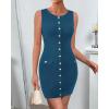 imageBTFBM Womens Sleeveless Bodycon Dress Summer Crewneck Business Work Mini Knit Trendy Tight Fitted Going Out DressesBlue