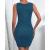 imageBTFBM Womens Sleeveless Bodycon Dress Summer Crewneck Business Work Mini Knit Trendy Tight Fitted Going Out DressesBlue