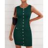 imageBTFBM Womens Sleeveless Bodycon Dress Summer Crewneck Business Work Mini Knit Trendy Tight Fitted Going Out DressesDark Green