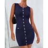 imageBTFBM Womens Sleeveless Bodycon Dress Summer Crewneck Business Work Mini Knit Trendy Tight Fitted Going Out DressesNavy